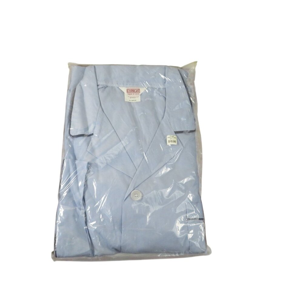 Vintage P.J. Knight Light Blue Men's Pajamas Set - X Large Button Front